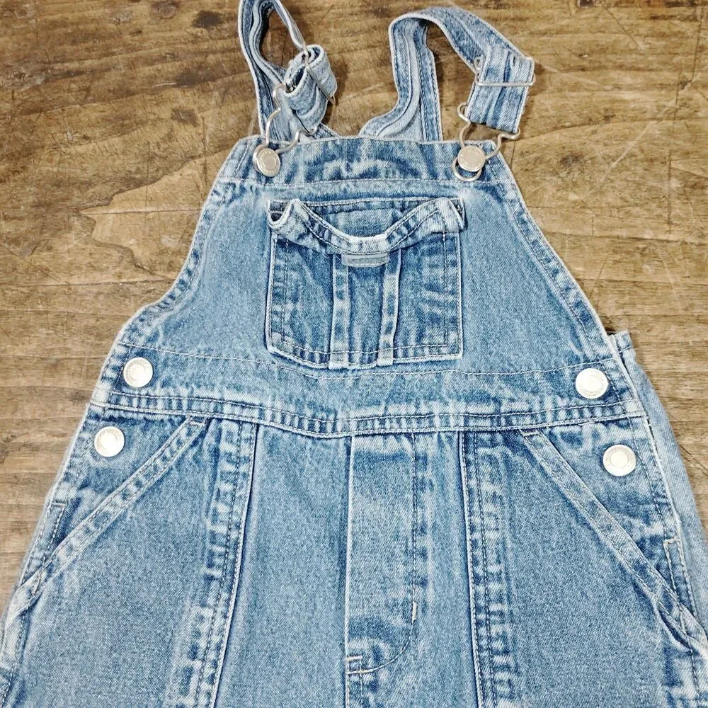Osh Kosh BGosh Bib Flannel Lined Overalls 24M Blue Faded Glory Lot Carpenter